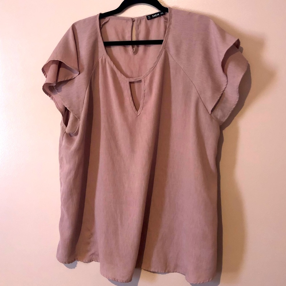 Light pink flowy blouse